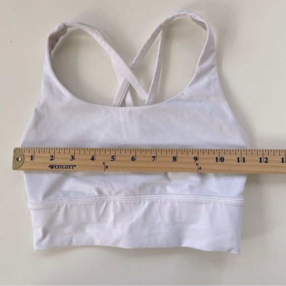 Lululemon White Energy Longline Bra Medium Support Size 2 - Picture 8 of 9